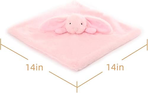 Vista 29 de Apricot Lamb Animales de peluche Conejo Crema Manta de Seguridad de Conejo Infantil Manta de Carácter Manta de lujo Snuggler Plush Baby Love(Conejo