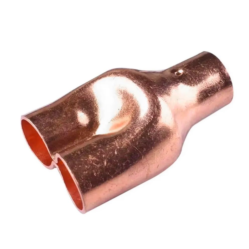 Raccordo a saldare con estremità in rame a 3 vie con riduttore uguale a forma di Y for sistemi di refrigerazione e riscaldamento(35x28.6x28.6mm)