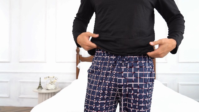 Bresdk Herren Pyjama Set Langarm - Baumwolle Schlafanzug Mit Streifen