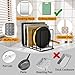 WUGEUSCH Kitchen Pan Organizer and Pot Rack, 5-Slot Steel Holder for Thin Pans, Baking Trays, and Cutting Boards - Space-Saving Storage