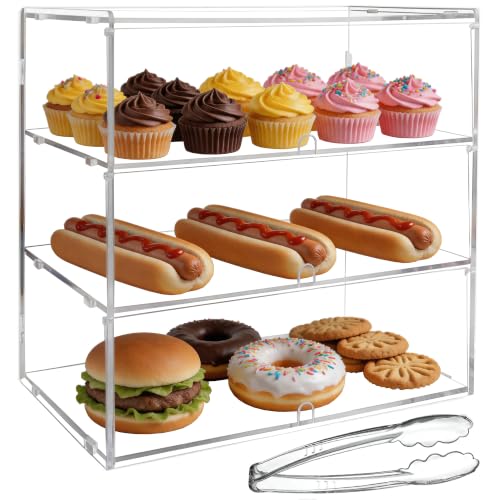 Cityjoy klare Acryl-Thekenvitrine für Bäckereien 5 mm hochschlagfeste PETG-Platten transparenter Acryl-Sandwich-Brotschrank