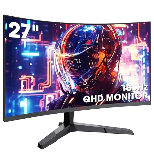 KOORUI 27-Inch Gaming Monitor, Fast VA Panel QHD, R1500, 180Hz, 1ms, DCI-P3 85 percent, DP+HDMI, Game Mode, Eye Protection, Rocker Button Three-Sided Narrow Bezel Design KOORUI 27-Inch Gaming Monitor, Fast VA Panel QHD, R1500, 180Hz, 1ms, DCI-P3 85 percent, DP+HDMI, Game Mode, Eye Protection, Rocker Button Three-Sided Narrow Bezel Design