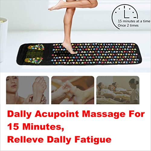 Hasgofly Foot Massage Mat，Reflexology Mat Walk Foot Leg Pain Relieve Relief Walk Massager Mat, Acupoint Mat For Acupressure Relaxes The Nerve Ache Ease Tiredness Of The Muscle（68.9In*13.8In #TOP4