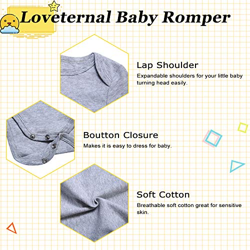 Loveternal Newborn Infant Baby Boy Stuff Bodysuit Buttons Gender Neutral Baby Boy Clothes 3-6 Months Onesie Outfits Unisex Babie Romper Mind On My Mommy Onesie Music Baby Girl Clothes #TOP6