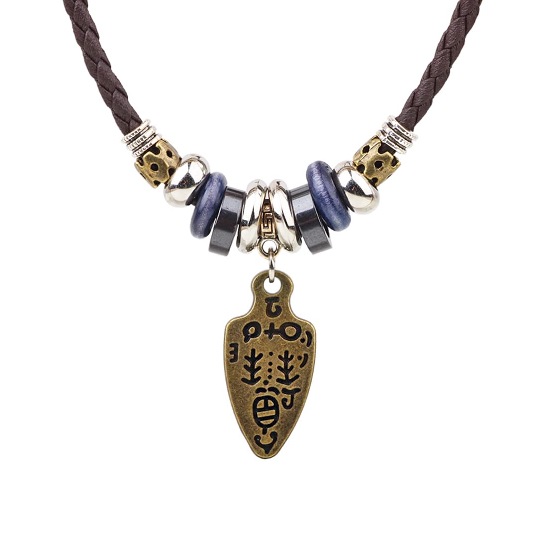 Perline antiche da uomo Collane con ciondolo tartaruga Collana da donna fatta a mano in pelle con cordoncino tartaruga Collana con gioielli Corda Collier Colar CN07  36