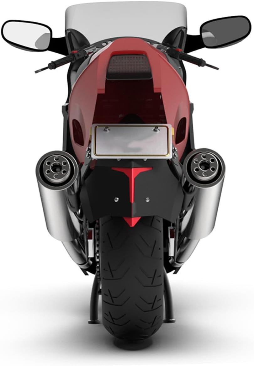 Zerodeko Motorcycle Rear Fender Mud Guard Aluminum Alloy Dirt Bike Rear Mudguard Red Off-Road Vehicle Accessories for Trail Riding