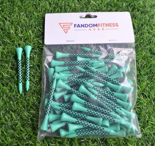 Wooden Golf Tees – Pack of 50 2 – 3/4 inch Bamboo Golf Tees for Professional Use, Training, Competition - Unique Design Unbreakable Golf Tees