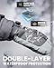 OutdoorMaster 3-Finger Ski Snow Gloves for Women & Men, Winter Warm Snowboard Ski Mittens Screen Touch, Thermal Waterproof with Double-Pocket for Cold Weather Sports, Skiing, Snowboarding
