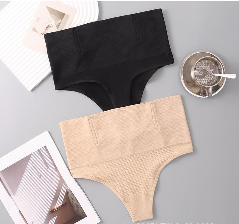 Image of ALYNE Women's Thong Shapewear with Anti-Rolling Strip, High Waist Tummy Control, Butt Lifting Body Shaper Girdle Briefs for Women, Waist Slimming Shaping Panties