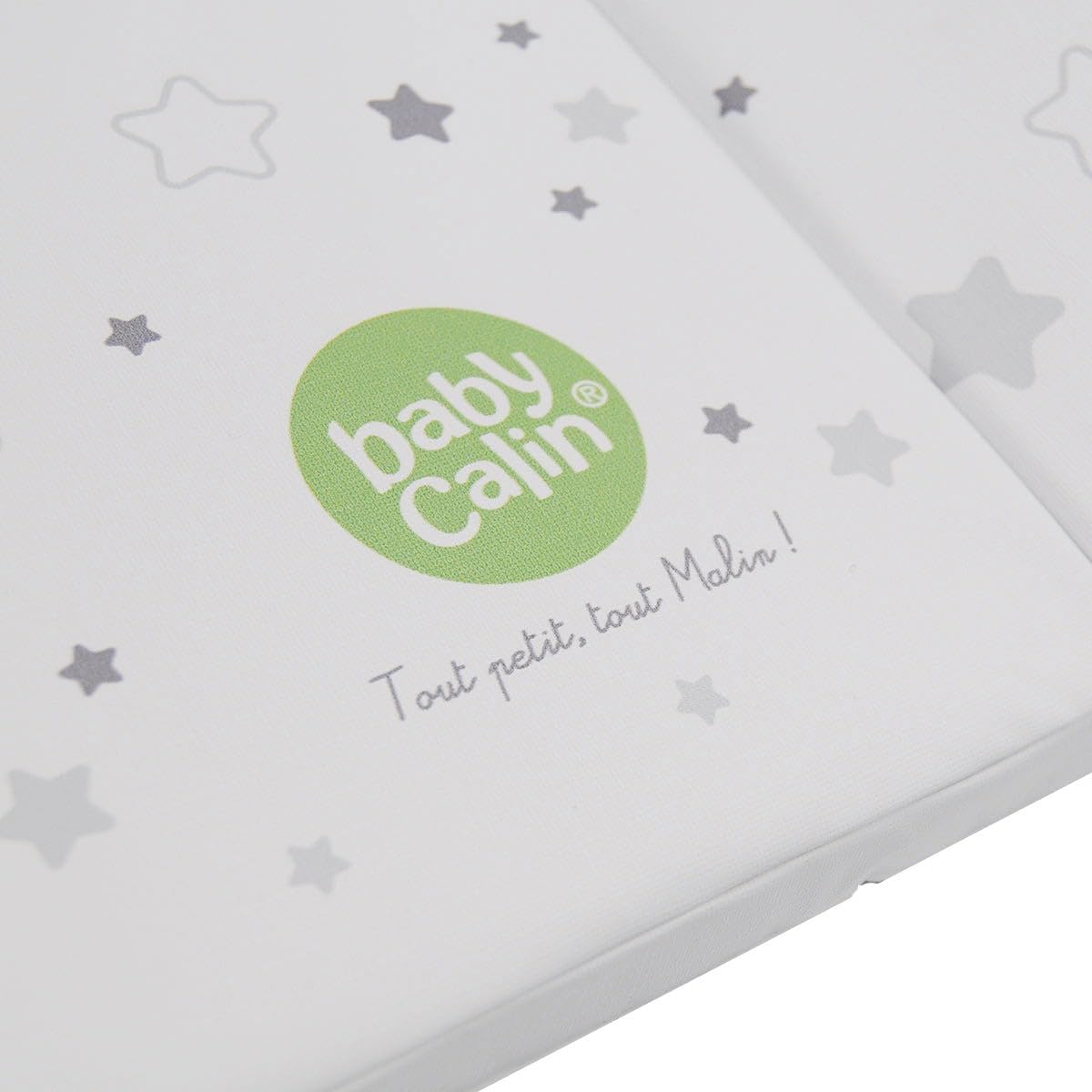 babyCalin Fasciatoio Luxury Star Grey 50 x 70 cm - Con tabella altezza stampata, 0.6 milliliters, 1 Piece, 1