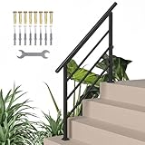 Outsunny Barandilla de Escalera, Negro