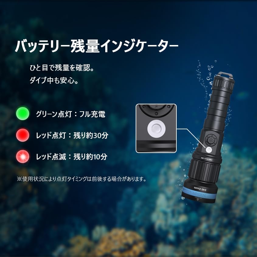 Amazon.co.jp: XTAR ダイビングライト D40 ZOOM KIT 1600ルーメン 水深