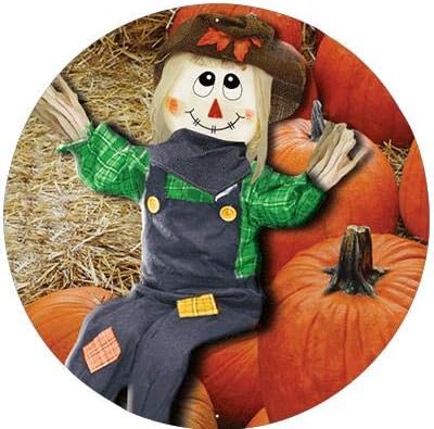 Halloween Medals - 2.5" Scarecrow and Pumpkin Harvest Fall Prize Bronze Spinning Halloween Award