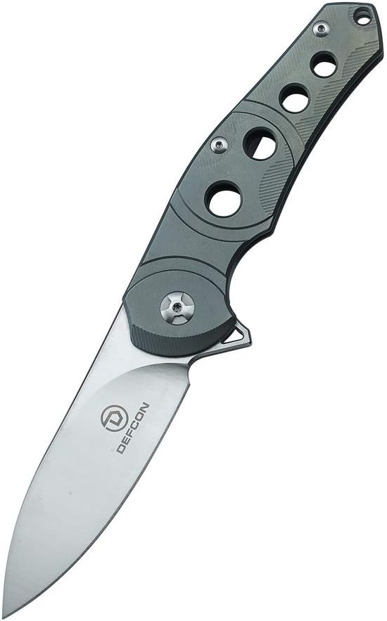 DEFCON Jungle Knife Series D2 Blade Titanium EDC Folding Pocket Tactical Knife