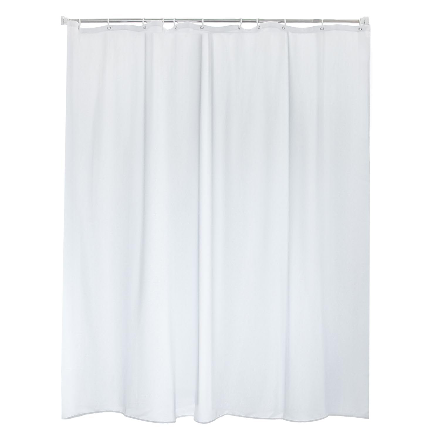 Rideau de douche polyester blanc 180 x 200 cm Intirilife anti-projection salle de bain