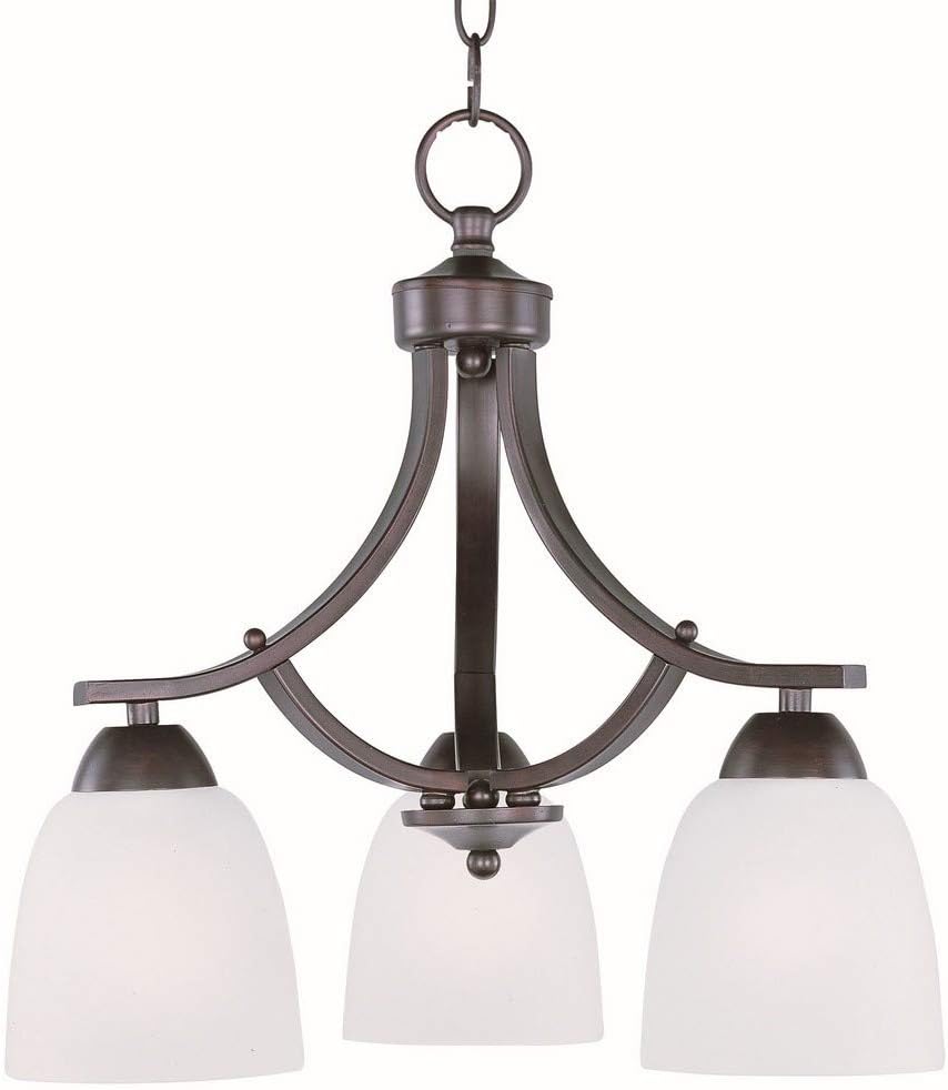 Maxim Axis-Three Light Chandelier in Transitional style-18 Inches Wide by 16.25 inches high-Oil Rubbed Bronze Finish -Tradi