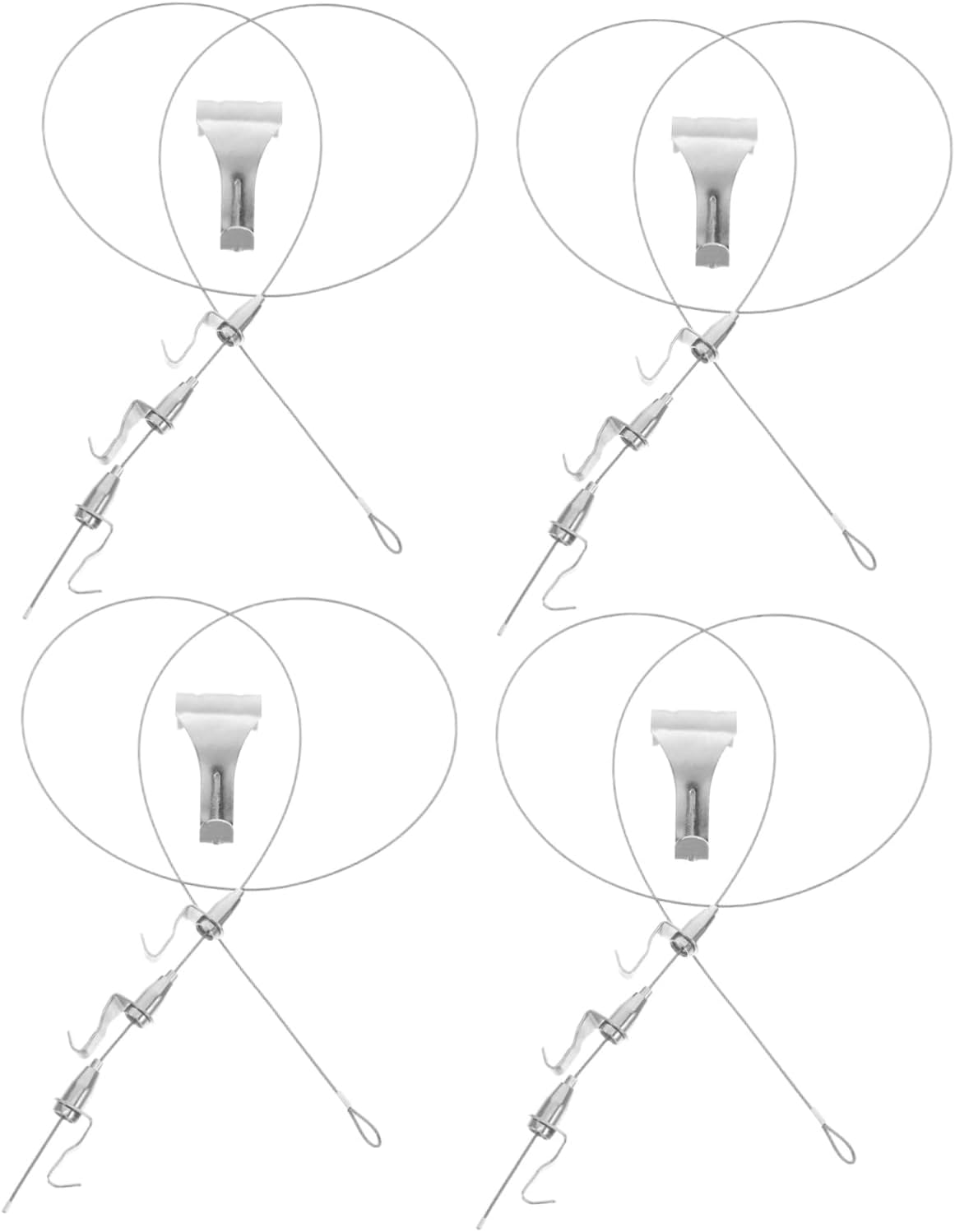 TEHAUX 4pcs Flexible Picture Hanging Tool Photo Frame Hooks Adjustable Picture Hangers Hanging Hardware System