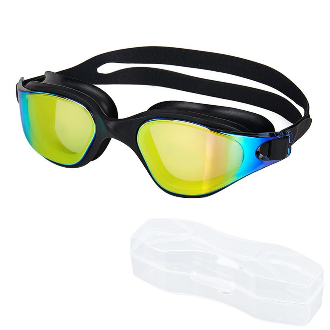 OUDQFCJ 1 pcs Gafas de natación para hombre y mujer Gafas de piscina Protección antivaho Sin fugas Visión nítida