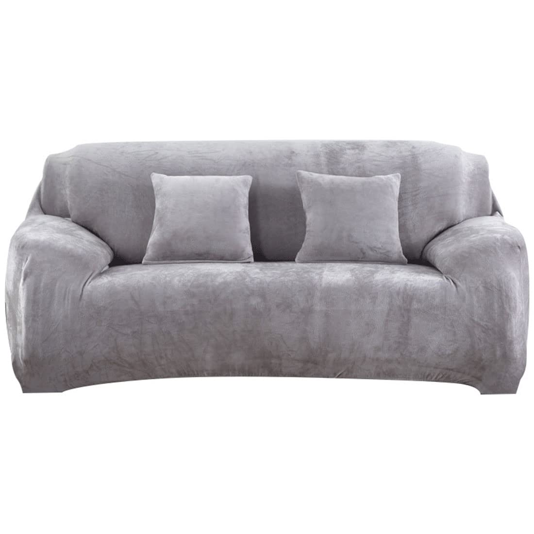 Housse de protection extensible épaisse et universelle pour grand canapé gris