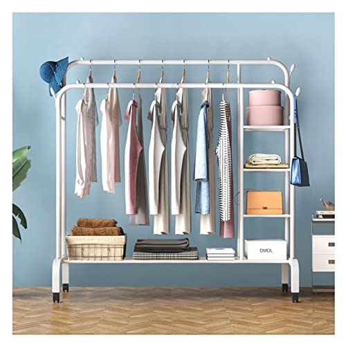 Penderie mobile et portant à vêtements en métal blanc de 150 cm pour magasin