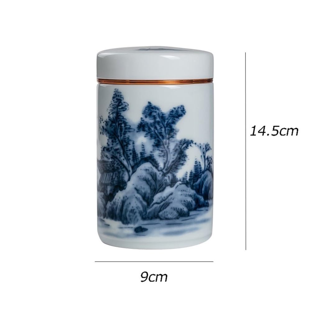 Puszka na herbatę, Zamknięty garnek Ceramiczny pojemnik do przechowywania butelek Świeży dzbanek na herbatę Ziarna kawy Chińskie pudełko w domu stylu vintage