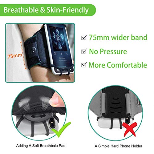 Hccolo ZES-K8FMS-556 Wristband Phone Holder,Hccolo 360°Rotatable Universal Sports Wristband thumb #7