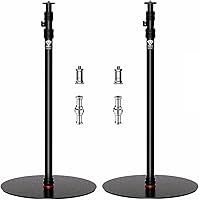 Vista 10 de IFOOTAGE Monopod de base redonda A400, soporte de luz de fotografía de 79 pulgadas con base plana, trípode de estudio de aluminio para grabación