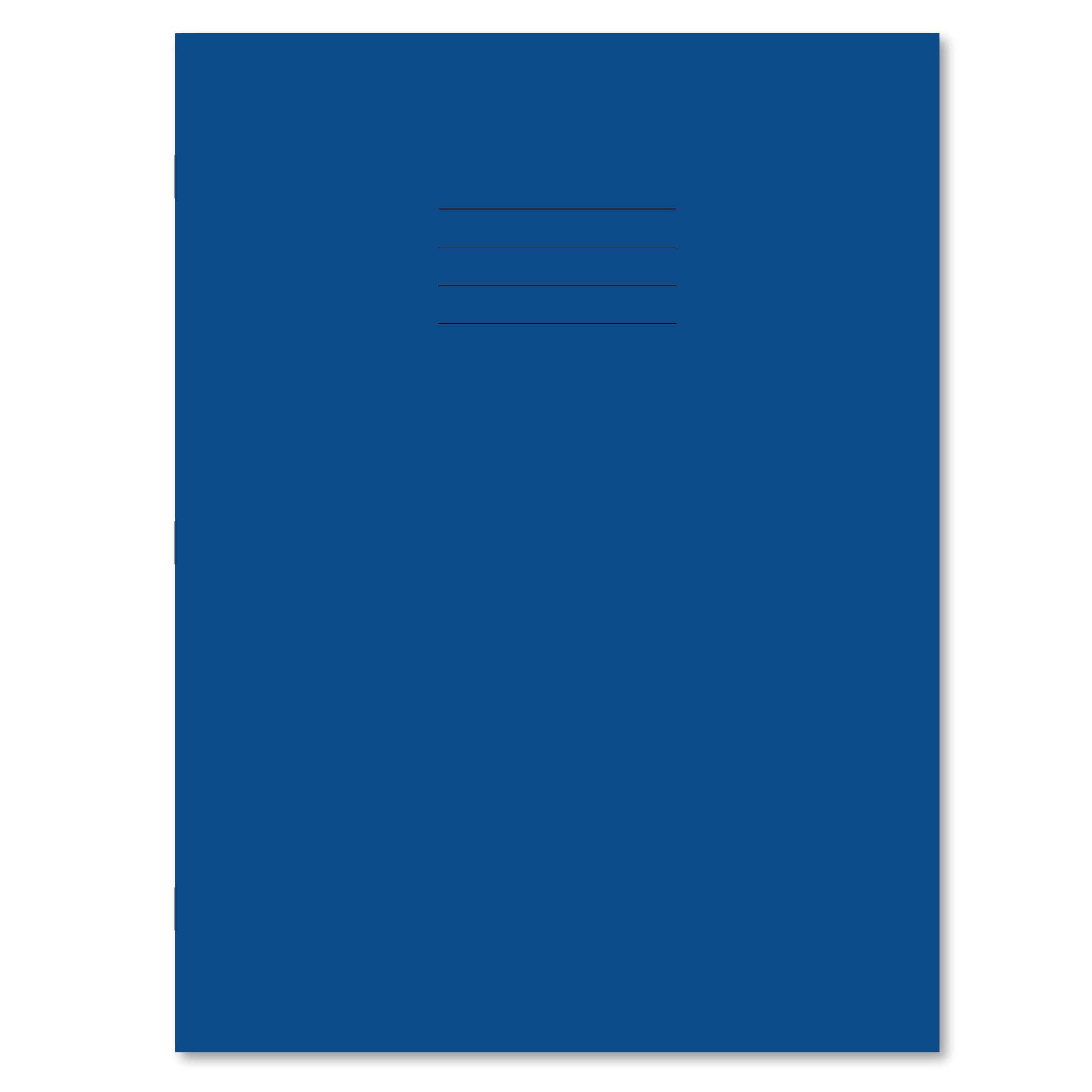 Hamelin Dark Blue A4+ Exercise Books 50 Pack, 80 Page Books, 12mm Ruled with Margin School Notebooks