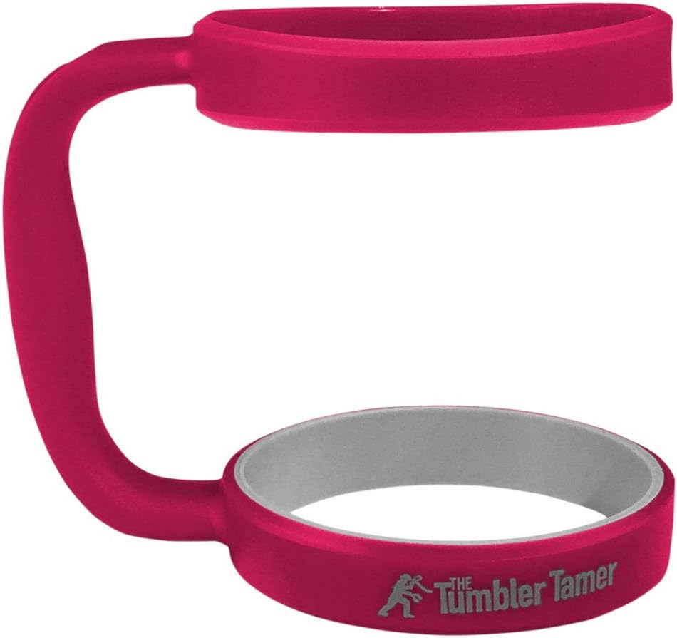 Handle for Yeti Rambler 20 Oz - The Tumbler Tamer - fits Ozark Trail SIC Thermik & many others - Polar Pink by Essential Home