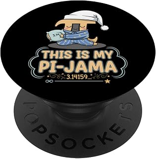Pi Pajama Math Sleeping Shirt School This is My Pi-Jama PopSockets Adhesive PopGrip