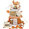 14 pcs fall tiered tray decor fall pumpkin wooden decorations set rustic farmhouse truck spice blocks autumn wooden sign for thanksgiving fall winter halloween  urban country home decor