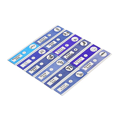 KKcare 48 pçs/conjunto de lâminas de microscópio preparadas em plástico animais insetos plantas amos