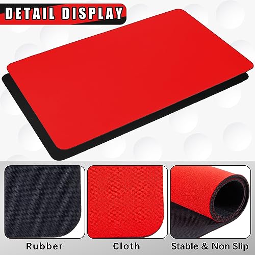 Image of Ecally 4 Pcs Card Game Mats 24 x 14 Inch Playmat Table Smooth Playing Card Mat for TCG, Gameplay (Red,Black)