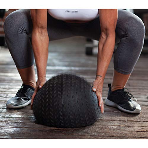 Fitness First Slam Ball, Easy-Grip, Weight Training Crossfit WOD (8 LBS) - Thumbnail 6
