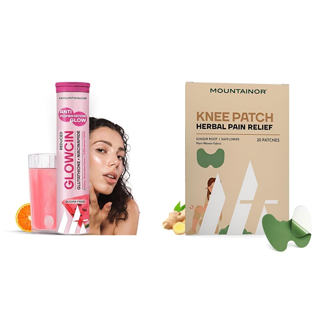 glutathione for knee pain MOUNTAINOR Glutathione Tablets for Skin Brightening & Korean Glow. Fights  Pigmentation & Dullness,