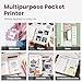 ETIKEZ Sticker Printer, PM290C Portable Mini Printer, Inkless Bluetooth Sticker Maker with 3 Rolls Paper, Impresora Portátil for Notes, Journal, DIY, Gift, Print Pod for School/Office/Christmas, Pink