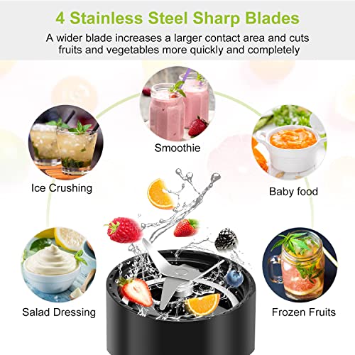 Herrchef Smoothie Blender, Blender For Shakes And Smoothies, 350W Powerful Personal Blender With 2 X 20Oz Portable Bottle, Single Bullet Blender Easy To Clean, Bpa Free #TOP2