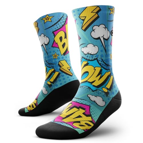 Image of Outway Novelty Crew Socks for Men & Women, Breathable, Moisture-Wicking Athletic Calf Sock with Arch Support