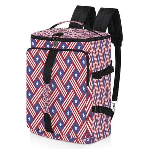 Zaino da viaggio sportivo con motivo USA per uomini e donne borsa da fine settimana americana con scomparto per scarpe Tote da notte 47.5 L per sport palestra viaggi Colore 47.5L Organizer