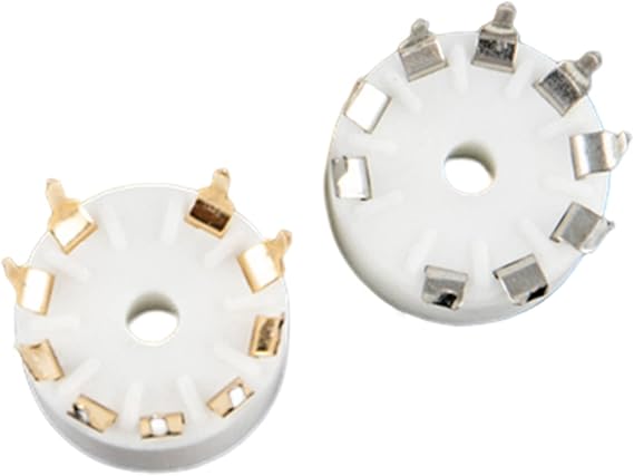 5pcs B9A Ceramic 9Pin Tube Socket For 12AX7 12AT7 12AU7 ECC83 ECC82 E88CC 6922 6p1 6p14 Improved Sound