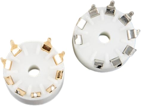 5pcs B9A Ceramic 9Pin Tube Socket For 12AX7 12AT7 12AU7 ECC83 ECC82 E88CC 6922 6p1 6p14 Improved Sound