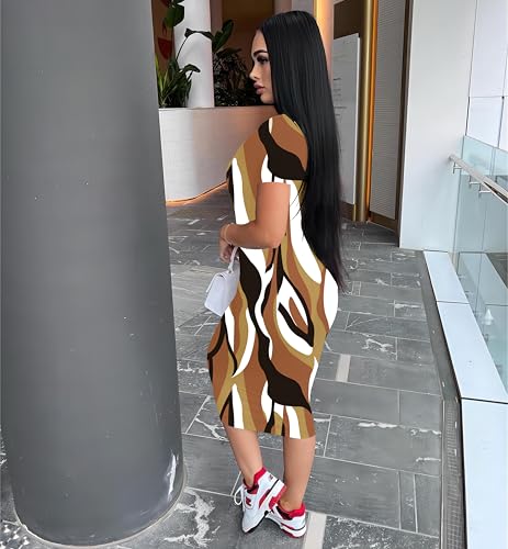 Image of Mrskoala Women's Casual Basic Pencil Dress Bodycon Summer Sexy Club Midi Dresses