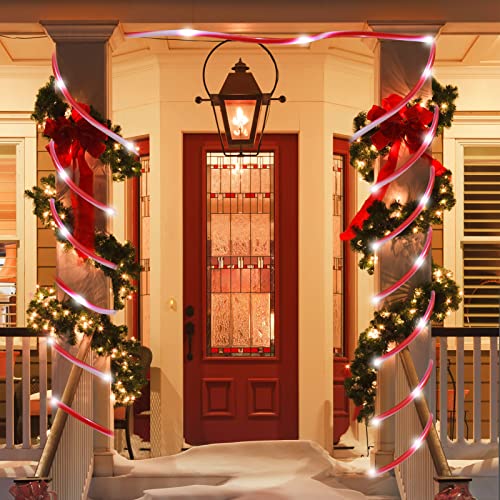 Christmas Candy Rope Lights, 65.6 Ft Long Candy Rope Tube With 200 Leds 8 Lighting Modes String Light Plug Powered Fairy Light String For Indoor Outdoor Christmas Party Decoration(2 Packs 32.8Ft/Pack) #TOP1