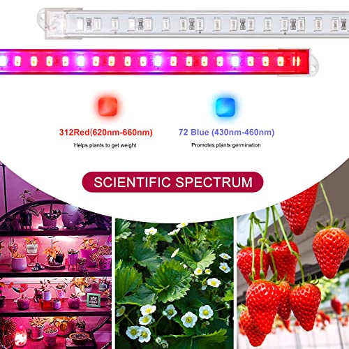 Highydroled 8 Pack Grow Light Strip With Remote Control, Full Spectrum Grow Light For Indoor Plants, Sunlike Plants Growing Lamp With 10 Dimmable Level,8 Lighting Modes,With Auto On/Off Timer #TOP4