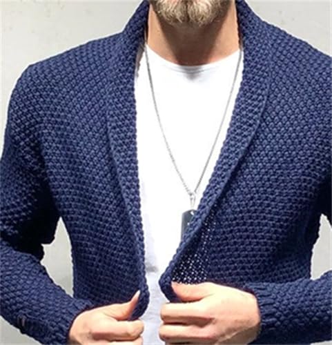 Long Cardigan Men Lightweight Open Front Drape Shoulder Shawl Collar Knit Cardigan Sweater Fall Overcoat4