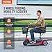 VEVOR 2025 Upgraded 3 Wheel Folding Mobility Scooter for Adults & Seniors,Electric Powered Mobility Scooter & 12 Mile Long Range, All Terrain Travel Wheelchair with 9° Climbing, 265lb Capacity