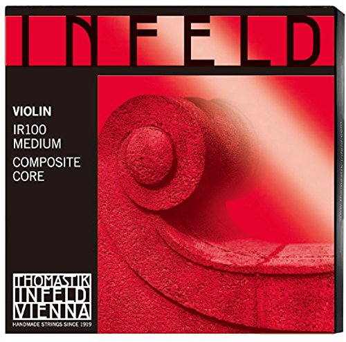 Thomastik Infeld Red 4/4 Violin String Set - Medium Gauge with Removable Ball End Gold-plated Steel...