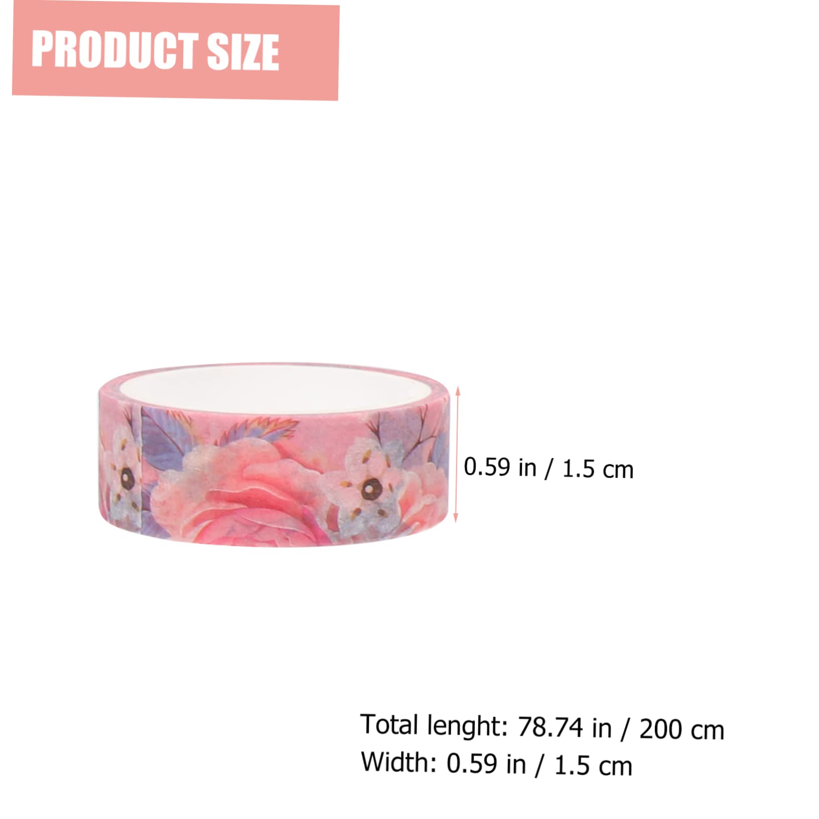 STOBOK 60rotoli Nastro Adesivo Washi Decorativo Per Scrapbooking e Fai Da Te Adesivi Floreali Per Agenda e Diario Facili Da Applicare Su Superfici Lisce e Pulite