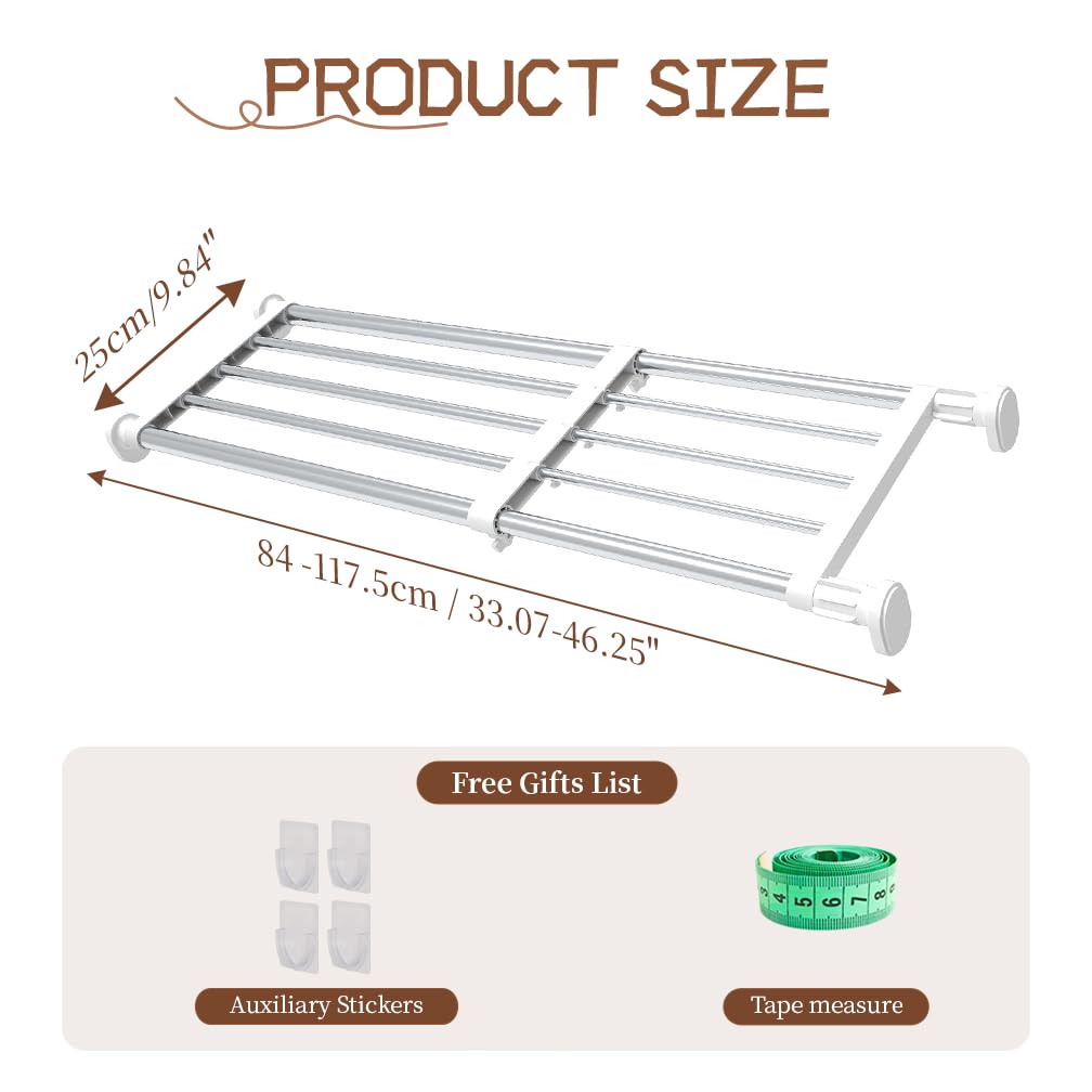 Scaffale Estraibile Per Armadio Con 8 Ganci – Organizer Per Pentole, Regolabile, Carico 34 Kg, Ideale Per Cucina E Armadio