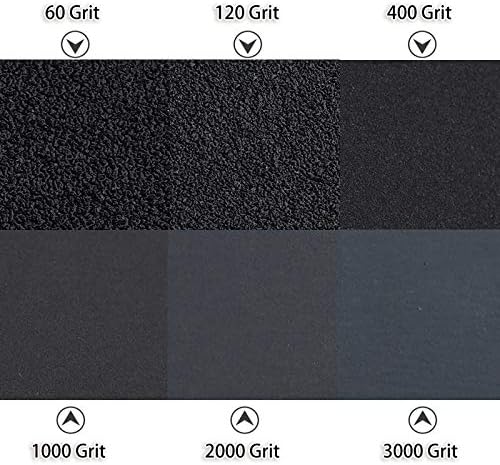 Sandpaper Assorted Wet/ Dry, 102 Pieces 60 to 3000 Grit Sandpaper Assortment, 3 x 5.5 Inch Abrasive Paper Sheet with Free Box, for Automotive Sanding, Wood Furniture Finishing